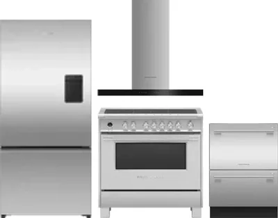 4 Piece Package Includes Refrigerator, Range, Hood And Dishwasher
